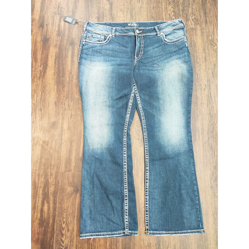 Silver Suki Womens Mid Capri Denim Blue Jeans Sz22/L32 Western Glove Works 44x32